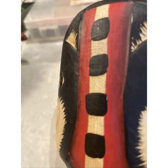 Vintage Wooden Hand Carved Hand Painted Trinket Box 6x4” - Picture 7 of 8